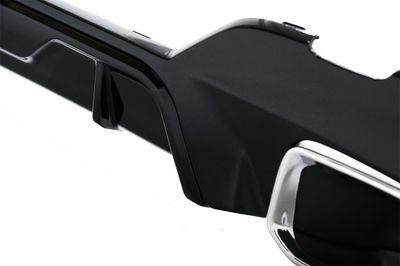 DIFFUSEUR ARRIERE PIANO BLACK BMW SERIE 3 G20/G21 PHASE 1 LOOK M340I AVEC EMBOUTS OBLONGS (2019/06-2022)