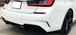 DIFFUSEUR ARRIERE PIANO BLACK BMW SERIE 3 G20/G21 PHASE 1 LOOK M340I AVEC EMBOUTS OBLONGS (2019/06-2022)