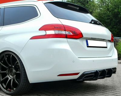 DIFFUSEUR DE PARE CHOC ARRIERE (RAJOUT CENTRAL) PEUGEOT 308 SW GT OU GT LINE DTM LOOK DIFFUSEUR DE PARE CHOC ARRIERE (RAJOUT CENTRAL) PEUGEOT 308 SW GT OU GT LINE DTM LOOK