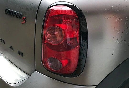 Cadres Décoratifs Phare Noir Brillant Gauche + Droite - Compatible Mini Countryman R60 2011-2016