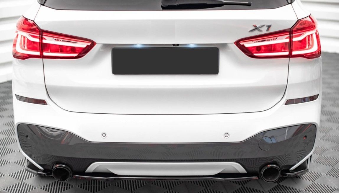 Kit 4 Ailerons Diffuseur Arrière Pour BMW X1 U11/F48 (2016-2024) - ABS, 15cm, Style Requin, Installation Vissée