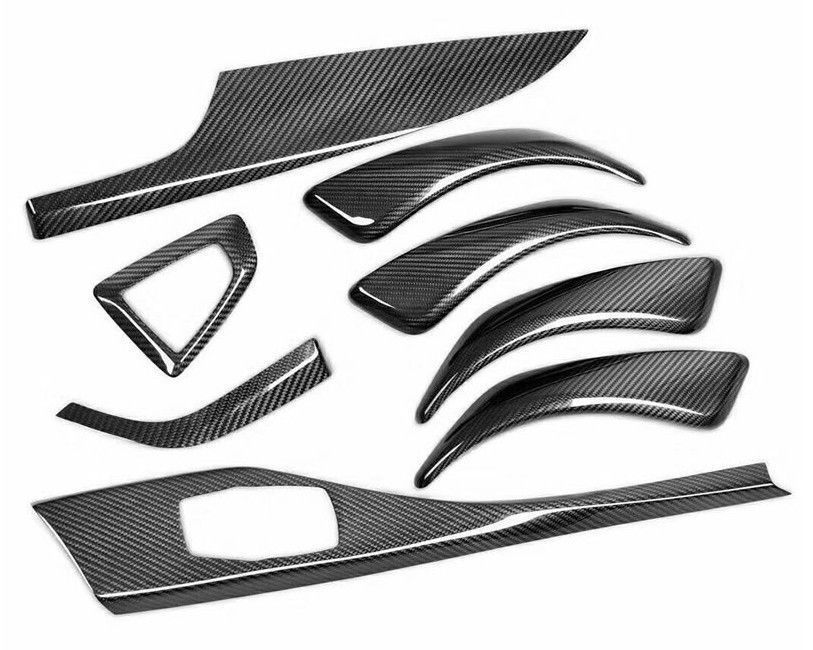 Autocollant Fibre Carbone BMW Série 1/2 - Console Centrale, ABS, Noir - Personnalisation Style Sport