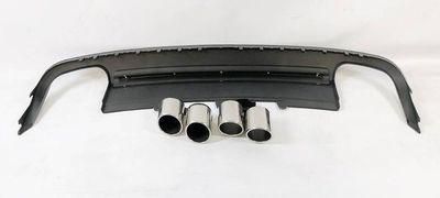 DIFFUSEUR DE PARE CHOC ARRIERE EN ABS AVEC EMBOUTS D'ECHAPPEMENTS LOOK S5 AUDI A5 SPORTBACK STANDARD (2007/10-2011)
