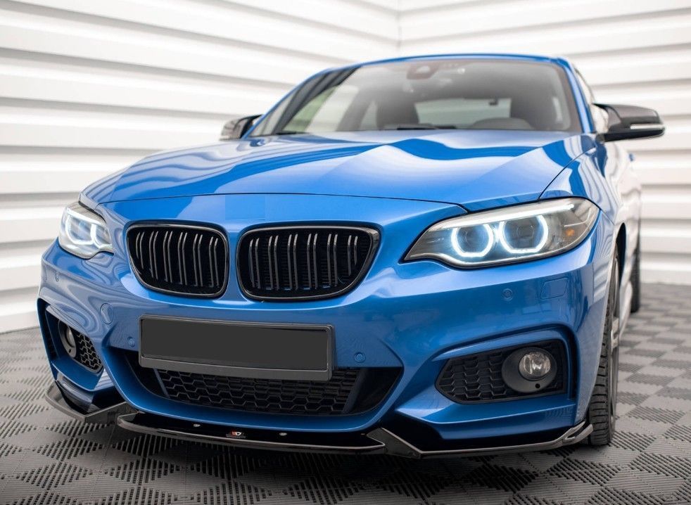 Lame De Pare-choc Avant Pour BMW Série 2 F22 (2014-2019) - Noir Brillant ABS - 14