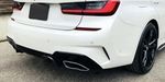 DIFFUSEUR ARRIERE PIANO BLACK BMW SERIE 3 G20/G21 PHASE 1 LOOK M340I AVEC EMBOUTS OBLONGS (2019/06-2022)