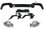DIFFUSEUR ARRIERE PIANO BLACK BMW SERIE 3 G20/G21 PHASE 1 LOOK M340I AVEC EMBOUTS OBLONGS (2019/06-2022)