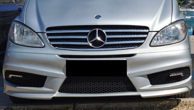 Pare-choc Avant Noir Pour Mercedes Vito W639 - Compatible 2003-2010, Référence OEM A6398804270