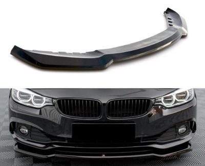 Lame De Pare-choc Avant Pour BMW Série 4 F32 F33 F36 435i M Sport 2014-2020 | Becquet Aérodynamique Noir Brillant