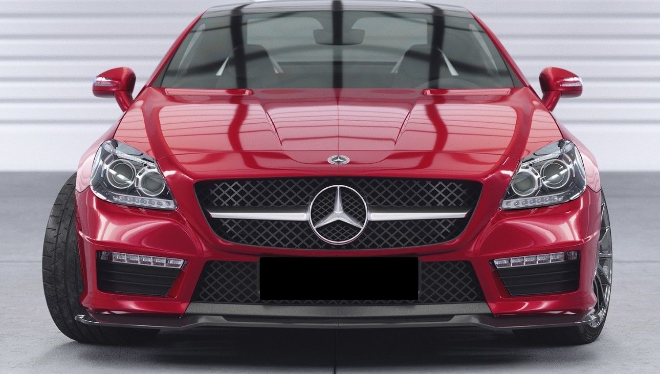 Lame De Pare-chocs Arrière Maxton V.1 Pour Mercedes-Benz SLK R172 - Noir Brillant, Neuve