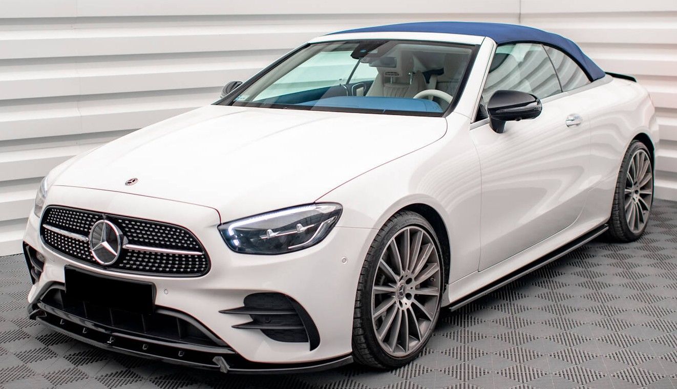 Spoiler/Becquet Avant ABS Look Carbone Pour Mercedes Classe E W213/S213/C238 (2017-2019) - Noir Brillant