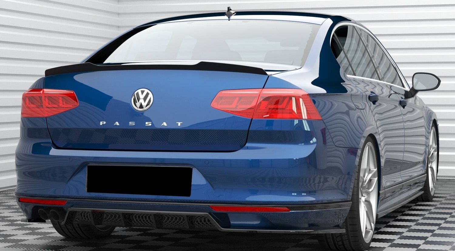 Becquet Aileron Pour VW Passat B8 - Extension Coffre Arrière - Noir Brillant - Améliore L'aérodynamisme Et Le Style