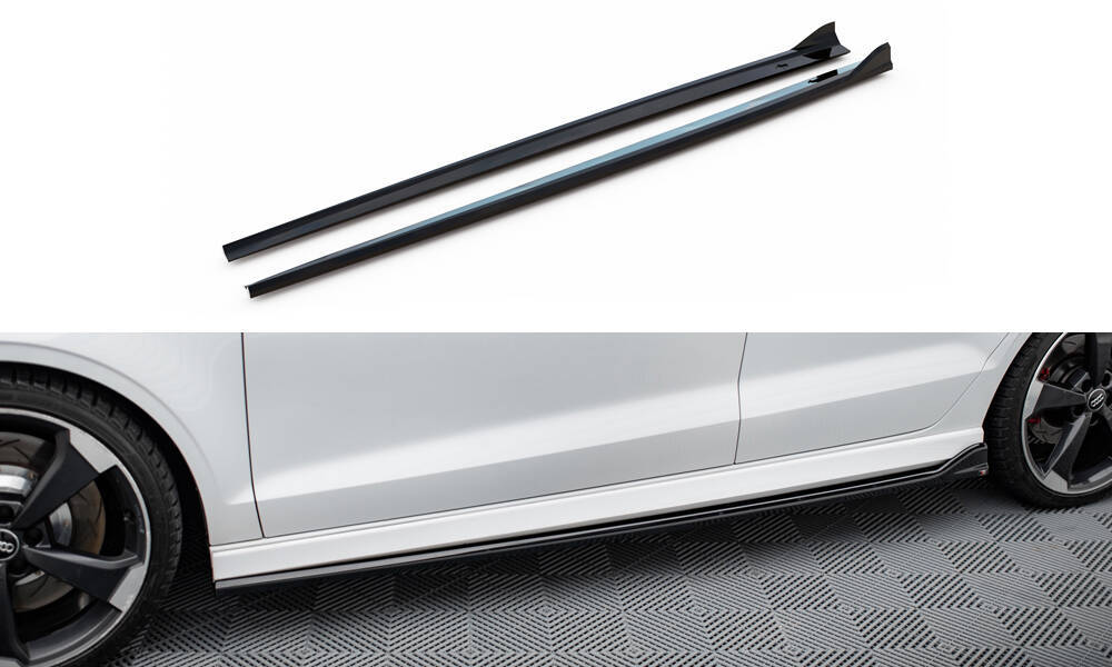 JEU DE BAS DE CAISSE (RAJOUTS EN ABS) AUDI RS3 8V LIMOUSINE PHASE
