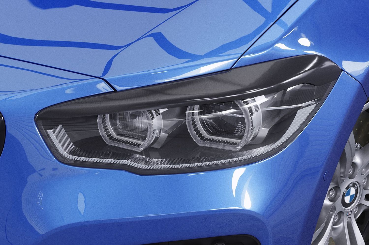 Couvercles De Phare FREAZE F20 Pour BMW Série 1 F21 2015-2019 - Noir Brillant - Style Sportif
