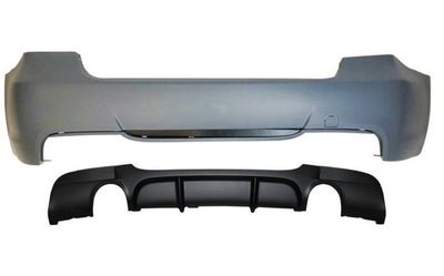 PARE CHOC ARRIERE BMW E90 STANDARD LOOK MP DUAL DOUBLES SORTIES RONDES GAUCHE OU DUAL 1 SORTIE RONDE DROITE/GAUCHE (2005/2012)