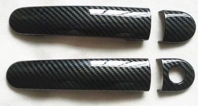 ENJOLIVEURS DE POIGNEES DE PORTES PIANO BLACK OU CARBONE LOOK AUDI TT 8N (1998/2006) AUDI TT 8J (2006/2014)