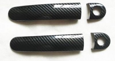 ENJOLIVEURS DE POIGNEES DE PORTES PIANO BLACK OU CARBONE LOOK AUDI TT 8N (1998/2006) AUDI TT 8J (2006/2014)