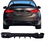 DIFFUSEUR ARRIERE MERCEDES CLASSE C W206 BERLINE OU ESTATE AMG LINE LOOK C43 OEM PHASE 1 + EMBOUTS LOOK C43 (2021+)