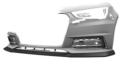LAME DE PARE CHOC AVANT AUDI A1 8X S LINE "CUP" CS STYLE (2015/2018)