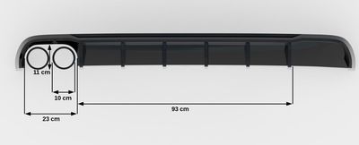 DIFFUSEUR DE PARE CHOC ARRIERE AUDI A6 4G/C7 STANDARD PHASE 1  "DTM LOOK" (2011/09-2014)