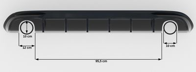 DIFFUSEUR DE PARE CHOC ARRIERE AUDI A4 B8 S LINE PHASE 1 "DTM LOOK" DUPLEX SINGLE (2008/10-2011)