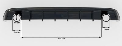 DIFFUSEUR ARRIERE AUDI A5 8T/2 S LINE COUPE OU SPORTBACK PHASE 2 PIANO BLACK FINISH (2012/2016)