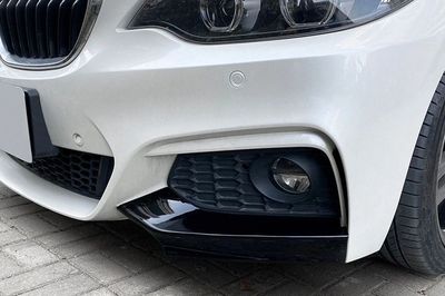 SPLITTERS DE PARE CHOC AVANT A PEINDRE OU PIANO BLACK BMW SERIE 2 PHASE 1 F22/F23 PACK M (11-2013/05-2017)