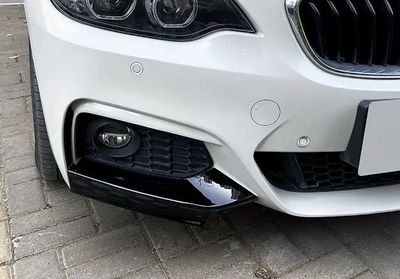 SPLITTERS DE PARE CHOC AVANT A PEINDRE OU PIANO BLACK BMW SERIE 2 PHASE 1 F22/F23 PACK M (11-2013/05-2017)