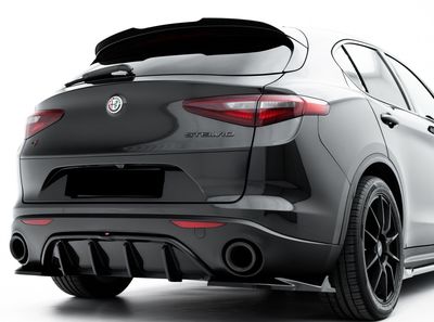 RAJOUT SPLITTER CENTRAL DE DIFFUSEUR ARRIÈRE ALFA ROMEO STELVIO STANDARD PHASE 1 (2017/2020)