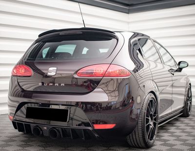 DIFFUSEUR CENTRAL DE PARE CHOC ARRIERE SEAT LEON 1P CUPRA OU FR  "DTM LOOK" VERSION 1 - POUR ECHAPPEMENT DUPLEX CENTRAL - (2005/2012)