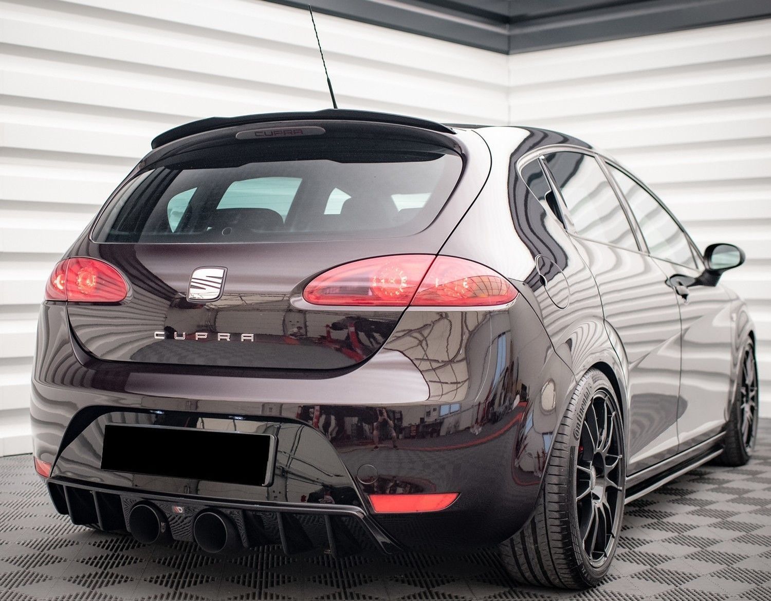 Jupe Arrière Diffuseur Seat Leon 1P FR/Cupra - PU-Rim Avec Homologation TÜV