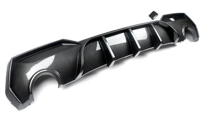 DIFFUSEUR DE PARE CHOC ARRIERE BMW SERIE 4 G22/G23 PACK M PIANO BLACK FINISH OU CARBONE LOOK V1 (2020+)
