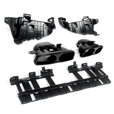 DIFFUSEUR ARRIERE PIANO BLACK OU CARBONE LOOK AVEC FEU STOP LEDS MERCEDES CLASSE C W205 BERLINE/ESTATE AMG LINE PHASE 1 DTM LOOK ABEC EMBOUTS NOIRS (2014/02-2018)