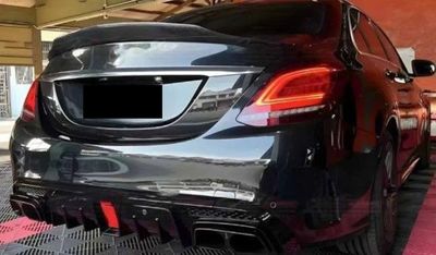 DIFFUSEUR ARRIERE MERCEDES CLASSE S W222 AMG LINE PHASE 1 AVEC FEU STOP (2013/06-2017)