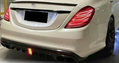 DIFFUSEUR ARRIERE MERCEDES CLASSE S W222 AMG LINE PHASE 1 AVEC FEU STOP (2013/06-2017)