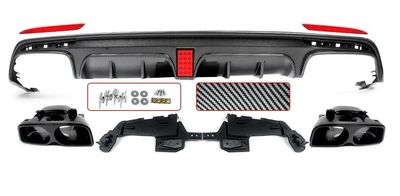 DIFFUSEUR ARRIERE MERCEDES CLASSE S W222 AMG LINE PHASE 1 AVEC FEU STOP (2013/06-2017)