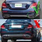 DIFFUSEUR ARRIERE MERCEDES CLASSE E BERLINE W213 " AMG LINE " PHASE 1 AVEC FEU STOP + EMBOUTS B DESIGN (2016/06-2020)