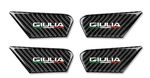 4 ENJOLIVEURS DE POIGNEES DE PORTES INTERIEURES (AVANT+ARRIERE) ALFA ROMEO GIULIA (2017/2024)