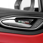 4 ENJOLIVEURS DE POIGNEES DE PORTES INTERIEURES (AVANT+ARRIERE) ALFA ROMEO STELVIO (2017/2024)
