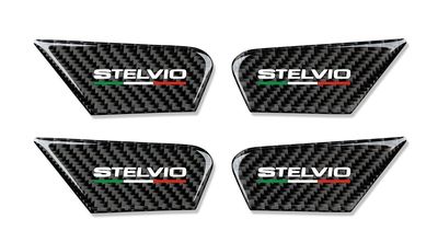 4 ENJOLIVEURS DE POIGNEES DE PORTES INTERIEURES (AVANT+ARRIERE) ALFA ROMEO STELVIO (2017/2024)