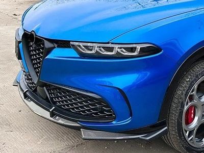 LAME DE PARE CHOC AVANT ALFA ROMEO TONALE STANDARD PHASE 1 PIANO BLACK OU CARBONE LOOK 3 PARTIES (2022+)