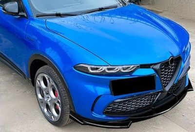 LAME DE PARE CHOC AVANT ALFA ROMEO TONALE STANDARD PHASE 1 PIANO BLACK OU CARBONE LOOK 3 PARTIES (2022+)