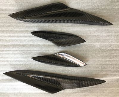 SPLITTERS "CANARDS" DE PARE CHOC AVANT EN CARBONE BMW SERIE 3 E90/E91/E92/E93 PHASE 2 PACK M OU M3 (2008/2011)