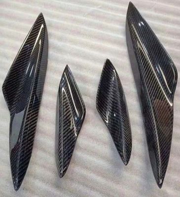 SPLITTERS "CANARDS" DE PARE CHOC AVANT EN CARBONE BMW SERIE 3 E90/E91/E92/E93 PHASE 2 PACK M OU M3 (2008/2011)