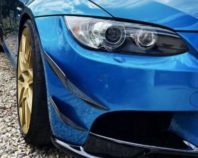 SPLITTERS "CANARDS" DE PARE CHOC AVANT EN CARBONE BMW SERIE 3 E90/E91/E92/E93 PHASE 2 PACK M OU M3 (2008/2011)