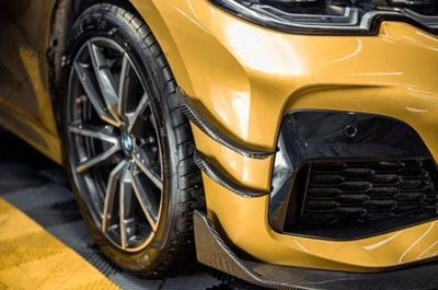 SPLITTERS "CANARDS" DE PARE CHOC AVANT EN CARBONE BMW SERIE 3 G20/G21 PHASE 1 PACK M (2019/06-2022)