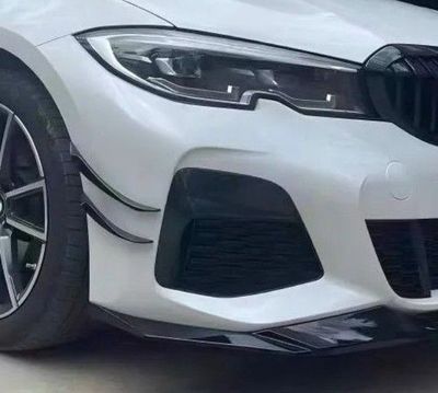 SPLITTERS "CANARDS" DE PARE CHOC AVANT BMW SERIE 3 G20/G21 PHASE 1 PACK M (2019/06-2022)