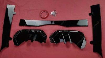 LAME DE PARE CHOC ARRIERE 5 PIECES BMW SERIE 5 G60 PACK M PHASE 1 PIANO BLACK OU CARBONE LOOK (2023+)