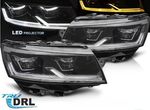 PHARES A LEDS FULL LEDS TUBE LIGHT "REAL DRL" VW BUS T6-1 avec vrais feux de jour et clignotants à leds avec fonction DTS-Dynamic Turn Signal- (05-2019+)