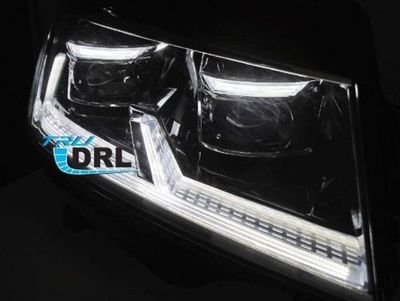 PHARES A LEDS FULL LEDS TUBE LIGHT "REAL DRL" VW BUS T6-1 avec vrais feux de jour et clignotants à leds avec fonction DTS-Dynamic Turn Signal- (05-2019+)