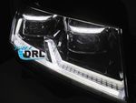 PHARES A LEDS FULL LEDS TUBE LIGHT "REAL DRL" VW BUS T6-1 avec vrais feux de jour et clignotants à leds avec fonction DTS-Dynamic Turn Signal- (05-2019+)